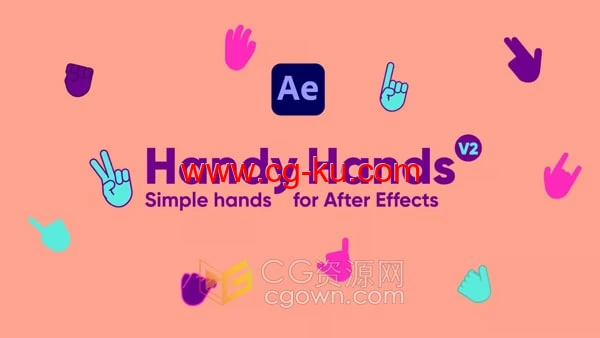AE脚本Handy Hands V2创建灵活手势图形动画的图片1
