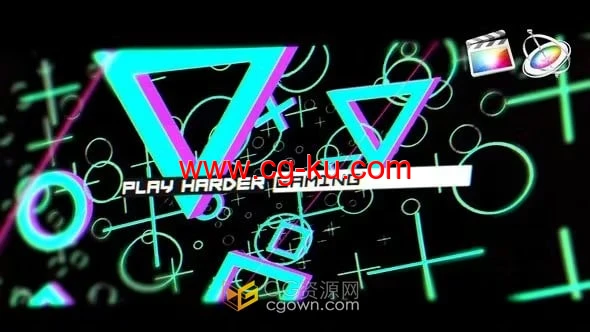 FCPX插件游戏玩家故障特效视频片头Gamer Glitch Logo的图片1