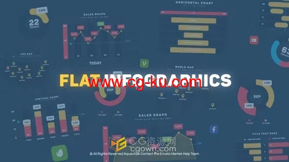 平面设计信息图表动画社交媒体图标元素-AE模板的图片1