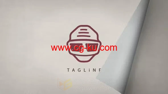 纸张翻页展示演绎LOGO动画视频片头AE模板的图片1