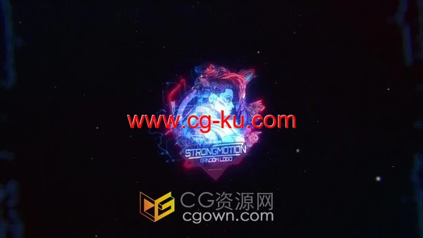 科技网络波浪故障物资LOGO动画视频片头AE模板的图片1