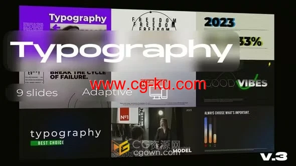 自适应效果现代广告宣传视频字幕社交媒体文本动画-PR模板的图片1