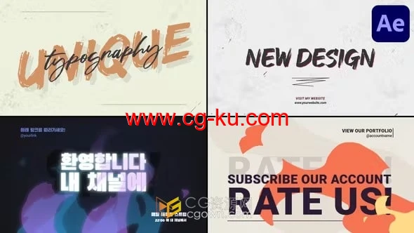 AE模板-卡通动漫火焰动画场景制作视频墙广告文本社交媒体排版幻灯片的图片1