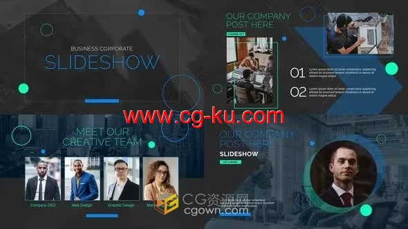 现代简约滑块风格企业宣传视频AE模板制作的图片1