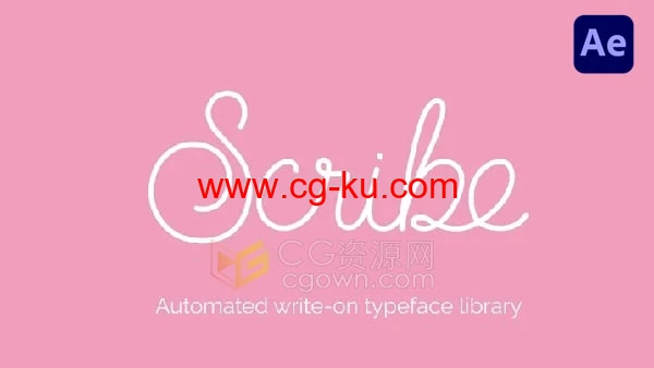AE脚本Scribe v2.0文字书写描边动画效果的图片1