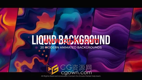 20个液体图形动画背景视频素材AE模板下载的图片1