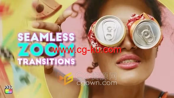 FCPX插件44种旋转拉伸倾斜缩放无缝转场过渡Seamless Zoom Transitions的图片1
