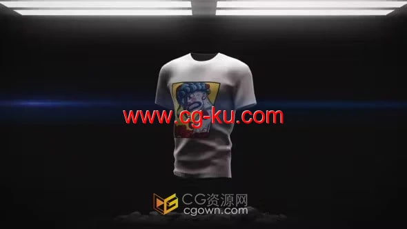 酷炫而简单的T恤展示模型服装商业广告视频-AE模板的图片1