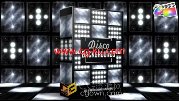 FCPX插件10种闪烁灯光DJ舞台LED屏幕背景视频素材VJ Pack 01的图片1
