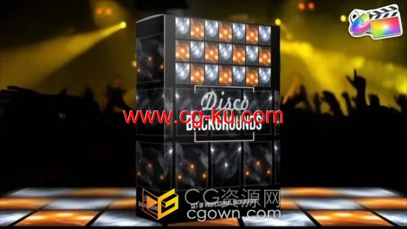 FCPX插件10种舞台LED屏幕闪烁灯光背景视频DJ素材VJ Pack 02的图片1