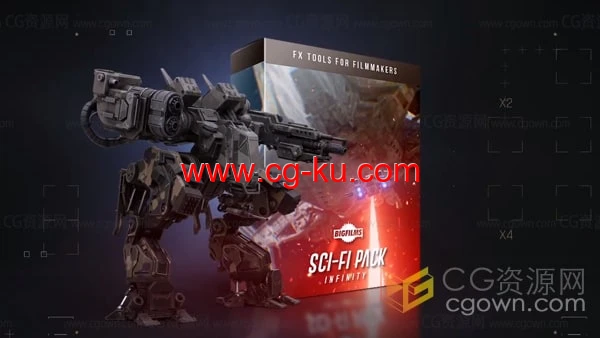 624组科幻史诗机器人机甲宇宙飞船激光火花特效4K分辨率视频素材的图片1