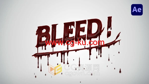 AE脚本Bleed! 1.2.0制作流血滴血恐怖标题动画特效支持中国汉字的图片1