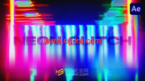 15个霓虹灯故障过渡-AE与PR转场模板的图片1