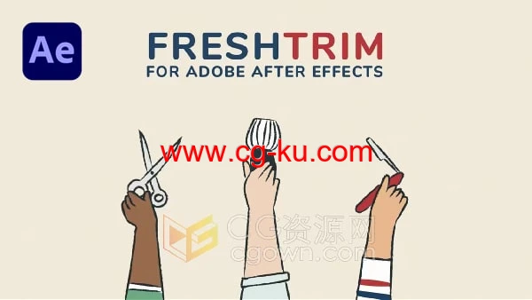 AE脚本Fresh Trim v1.3快速修剪图层长度整理工具的图片1