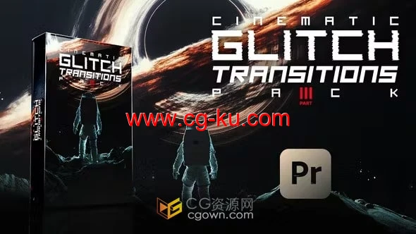 高质量电影故障过渡带音效适合人工智能高科技视频转场-PR模板的图片1