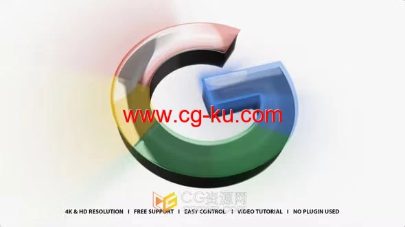 干净明亮光面扫光效果标志动画品牌LOGO-AE模板的图片1