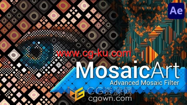 AE插件MosaicArt v1.0高级马赛克平铺滤镜动画效果的图片1