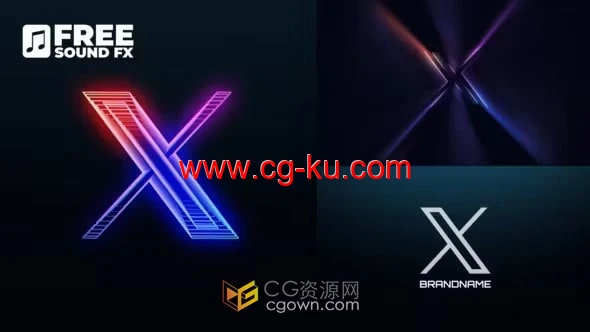 渐变光线演绎能量标志扫光LOGO动画-AE模板的图片1
