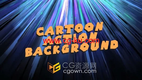 13种复古卡通加速动画背景效果素材可自定义颜色AE模板的图片1