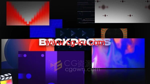 中文版FCPX插件50组抽象创意线条图形动画动态背景视频素材的图片1