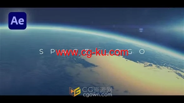 宇宙银河太空视角大气行星标志地球片头-AE模板的图片1