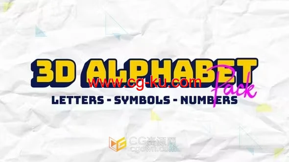3D字母动画数字和符号排版标题-AE模板的图片1