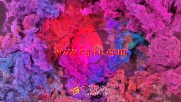 3D旋转彩色烟雾标志炫丽LOGO片头动画-AE模板的图片1