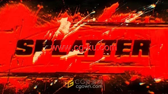 卡通动漫涂鸦油墨飞溅画笔划痕艺术标题开场-AE模板的图片1