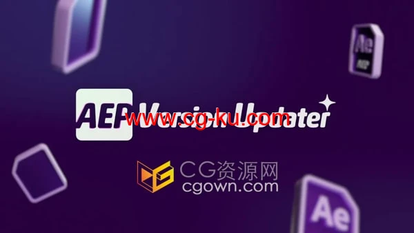 AE脚本AEP Version Updater v1.0批量自动更新工程文件的版本的图片1
