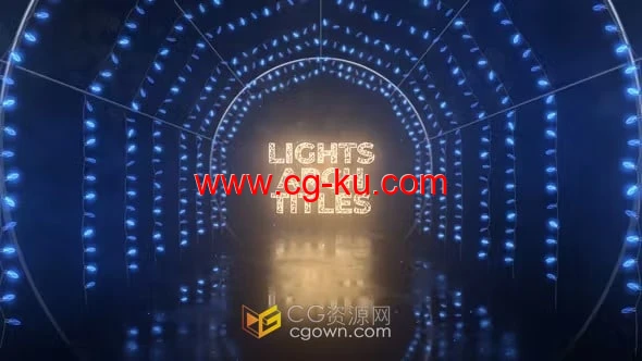 灯光拱门标题婚礼时尚派对夜总会音乐庆典宣传文本-AE模板的图片1