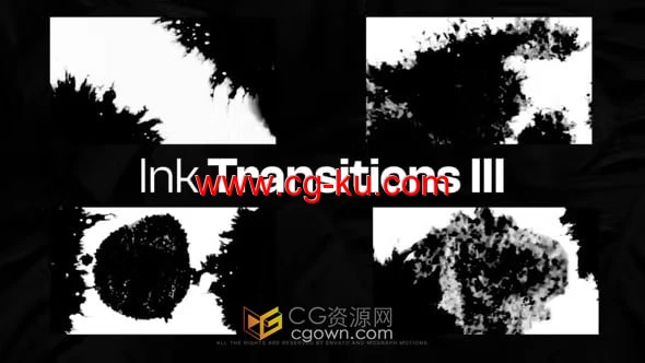 20种清新墨水过渡-AE模板水墨转场20 Ink Transitions III的图片1
