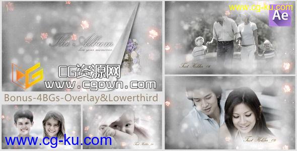 纯白回忆相册 情人节婚礼爱情家庭毕业幻灯片 Videohive The Album 3884563 AE模板的图片1