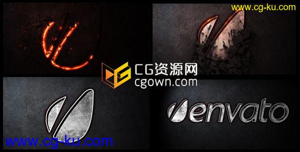 激光切割金属质感标志片头 Videohive Laser Cut Logo 4013811 AE模板的图片1