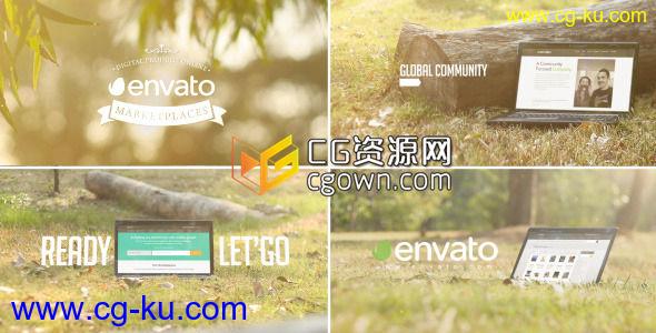 AE模板 电子产品促销服务宣传片 阳光明媚轻松舒适展示 Promo Web/Theme/Service In Laptop的图片1