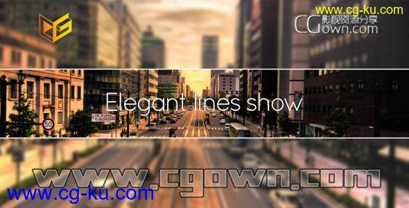 AE模板 时尚优雅的线条过企业场动感显示宣传片 Elegant Lines Show的图片1