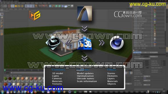 3D模型互导插件 Din3D Importer v2.20 + Exporter For Cinema 4D R16 x64的图片1