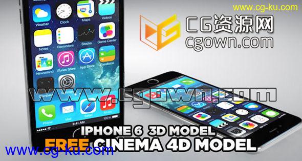 C4D模型 iPhone6的3D模型 带材质贴图 免费下载 Cinema 4D模型的图片1