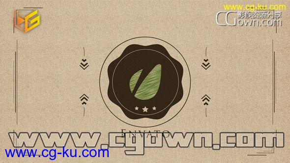 AE模板 复古风格形状动画标志揭示动画 工程免费下载的图片1