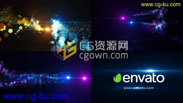 AE模板 优雅光线粒子耀斑展示演绎标志片头 闪烁美观Logo揭示的图片1