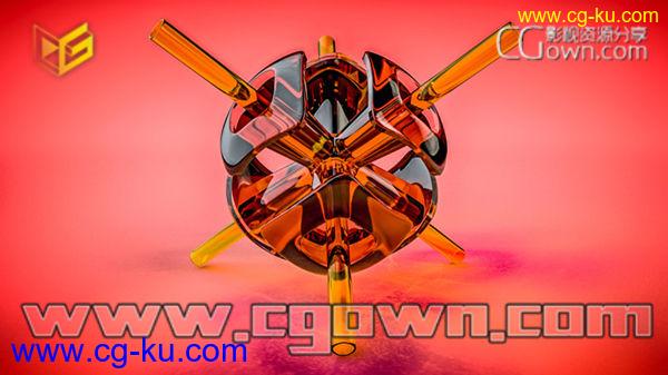 C4D教程 制作漂亮玻璃材质详细教程 片头包装实现材质效果的图片1