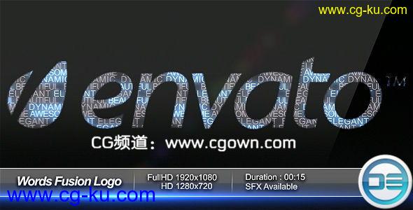 (VideoHive)Words Fusion Logo – After Effects模板的图片1