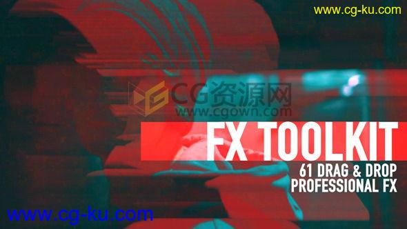 FFX预设AE模板 多种效果信号损坏故障RGB色差漏光特效转场 免费下载的图片1