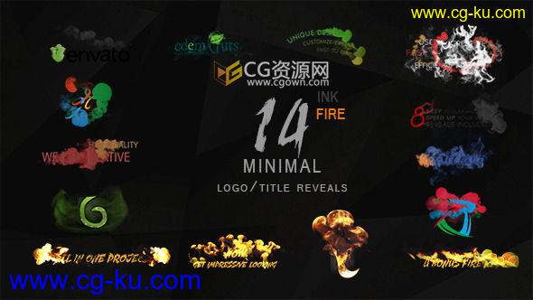 火焰烟雾标志动画AE模板 古典中国风水墨烟字幕标题预告片头 免费下载的图片1