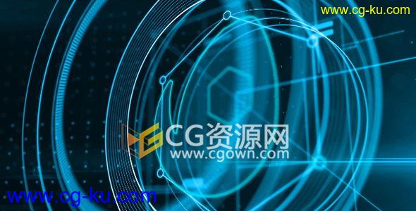 高科技HUD企业标志片头AE模板 科幻技术特效展示LOGO动画 免费下载的图片1