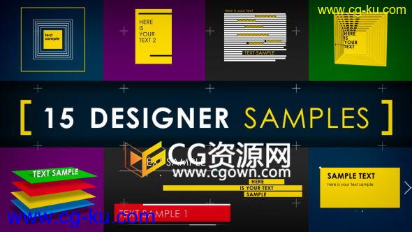 15种创意设计MG动画文字信息图表场景AE模板 抽象文字标题效果 免费下载的图片1