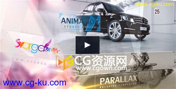 E3D制作排列图片切换企业宣传片头AE模板 优雅时尚大气风格视频 免费下载的图片1