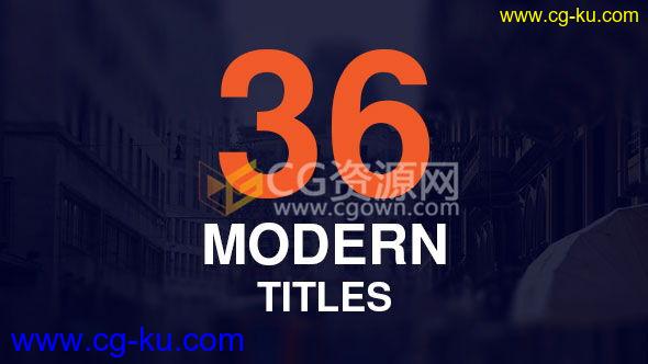 36种创意简洁线条人名字幕条动画AE模板 企业动态介绍文字标题动画 免费下载的图片1