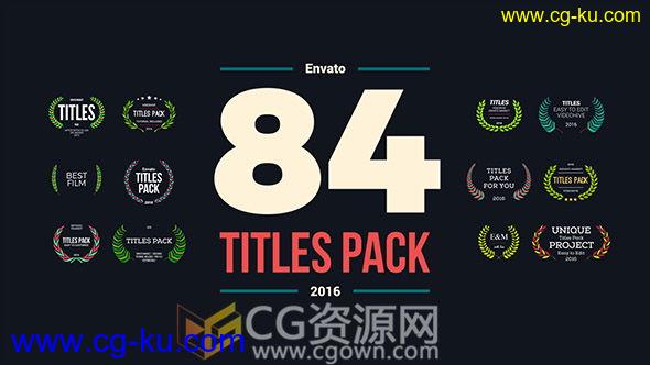 84种非常独特创意字幕条动画AE模板 文字标题动画效果 免费下载的图片1