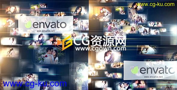 4种效果多照片展示演绎标志动画AE模板 宣传片视频LOGO开场片头 免费下载的图片1