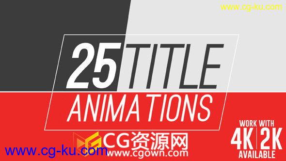 25组MG动态标题展示动画AE模板 文字排版字幕设计效果 免费下载的图片1